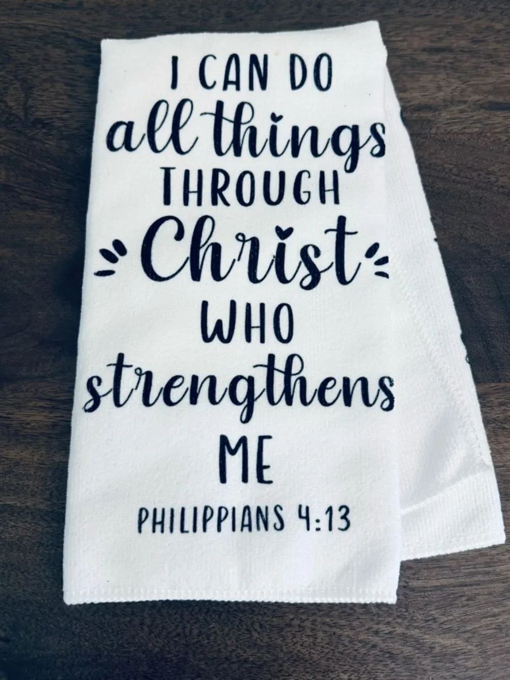 Philippians Bible Verse Kitchen Dish Towel